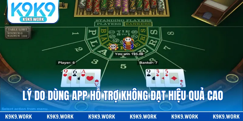 Lý do dùng app hỗ trợ không đạt hiệu quả cao